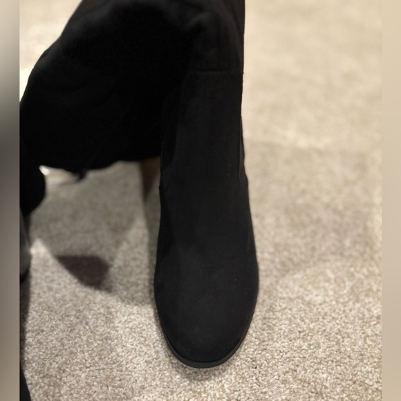 NWT Style & Co. Addyy Black Wide Calf Heeled Boots - Picture 5 of 6